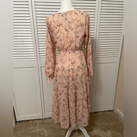 JessaKae Cottagecore Maxi Dress Small Pink Floral Whimsy Fairy Spring Modest - Picture 2 of 13